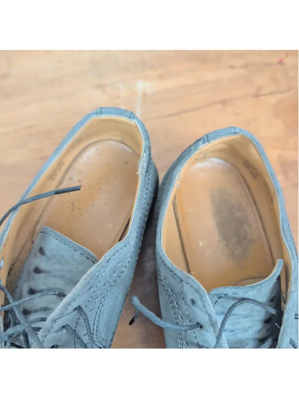Vintage UK Made Dr. Martens AW 009 Grey Suede Wingtip Brogues UK 6 - Image 8