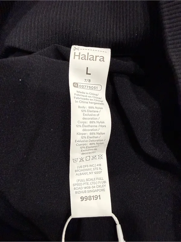 Halara OneForm Seamless High Waisted Tummy Control Lifting Leggings Black L 7/8 - Image 7