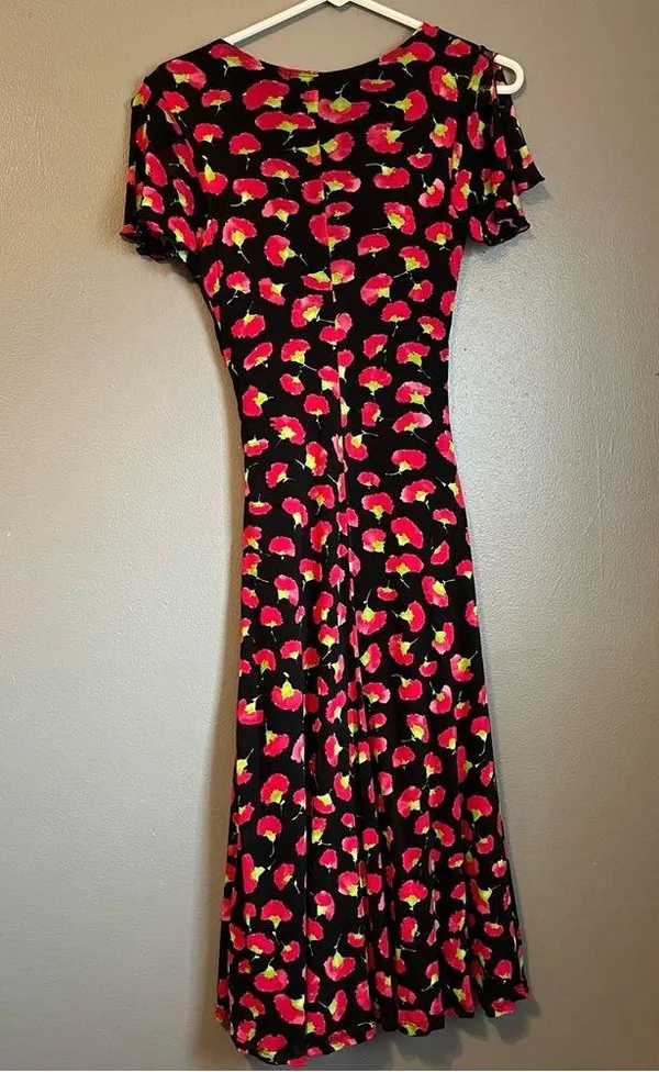EUC Karen Kane Sz Large Black Floral Dress! 1 - Image 8