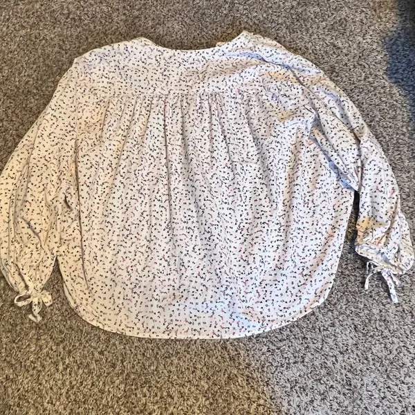 Old Navy Floral Print Long Sleeve Blouse‎ Casual Spring Top XL - Image 6