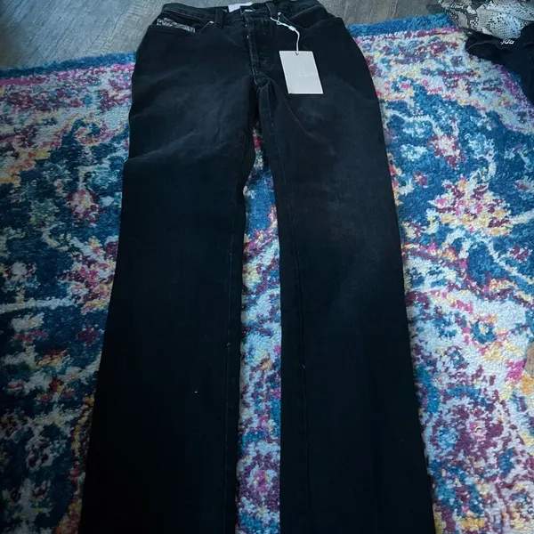 Revice Hourglass Fit Love Noir Black Size 24 90s Straight Leg Mom‎ Jeans NEW - Image 5