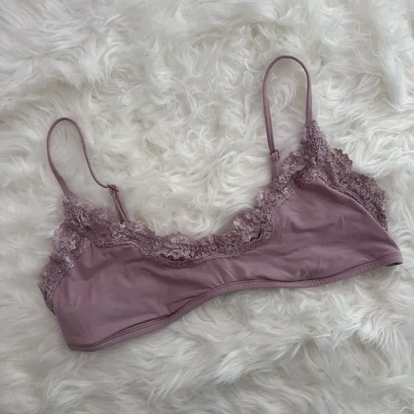 SKIMS Fits Everybody Lace Scoop Bralette Size XL - Image 2