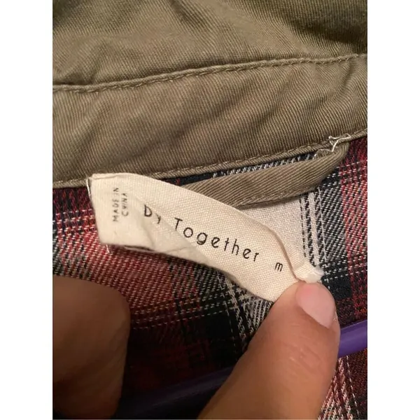 By Together Plaid Button Up Pocket Jacket/Shacket Size Medium - Image 3