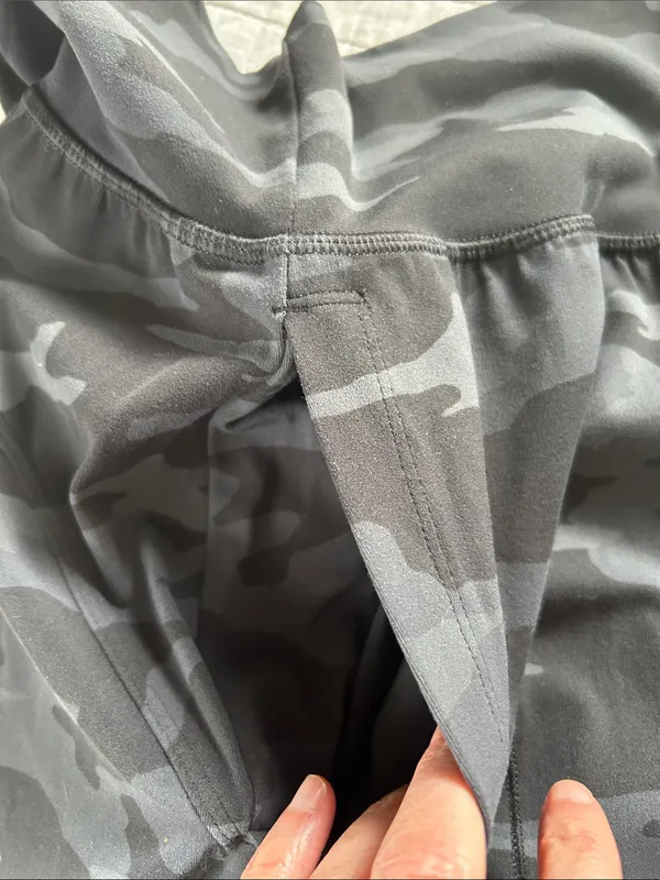 Athleta Salutation camo, gray, black jogger nylon comfy high rise pants L - Image 9