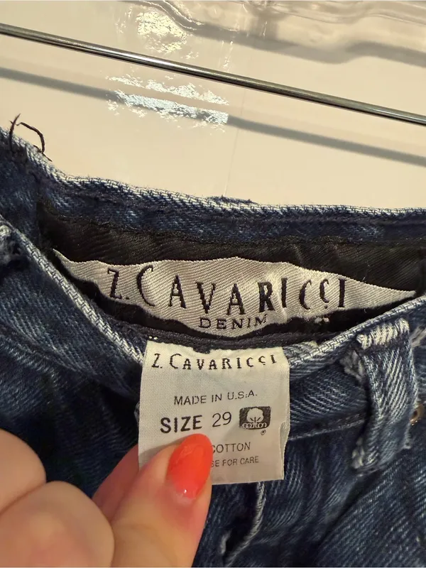 High-Rise Dark Blue Z. Cavaricci vintage cotton Women's Jeans - Image 3