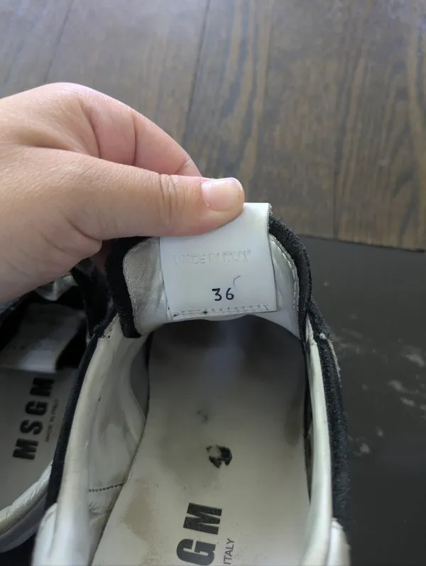 MSGM Panelled Suede Low Top Sneakers Size 36 - Image 4