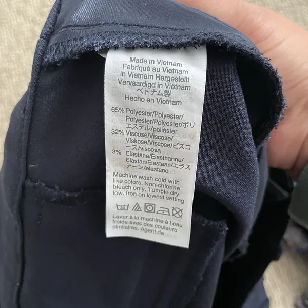 J. Crew Mid-Rise Cropped Dress Pants Navy Blue Workwear Women's Size 6 - Image 12