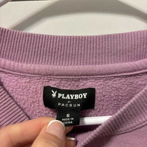 Playboy By PacSun Purple Club Crew Neck Sweatshirt - Image 5