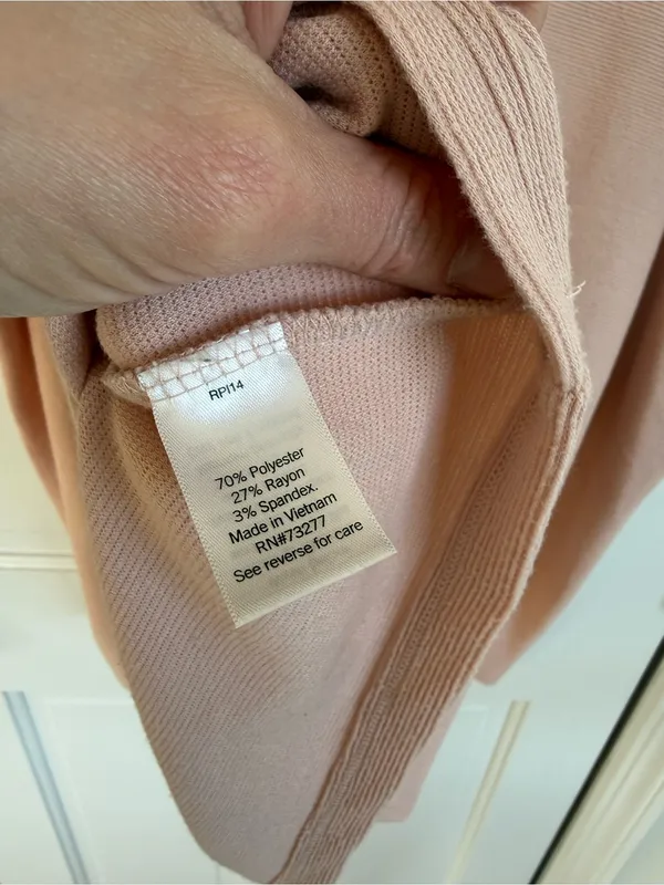 Nine‎ West XL Blush Pink Ribbed Puff Sleeve Sweater Knit Top - Image 5