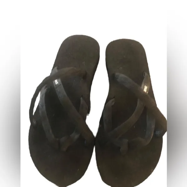 Teva OLOWAHU Black Slip On Thong Sandal Size 6 Womens Athleisure Comfy Casual - Image 2