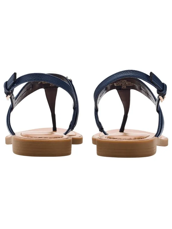 NWT Tommy Hilfiger Womens Cruman Emblem Sandals TWCRUMAN Dark Blue 6.5M - Image 7