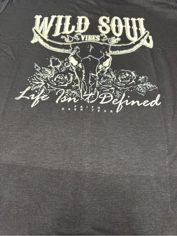 Rosa Clothing Western Vintage Wild Soul Graphic T-Shirt Small New - Image 5