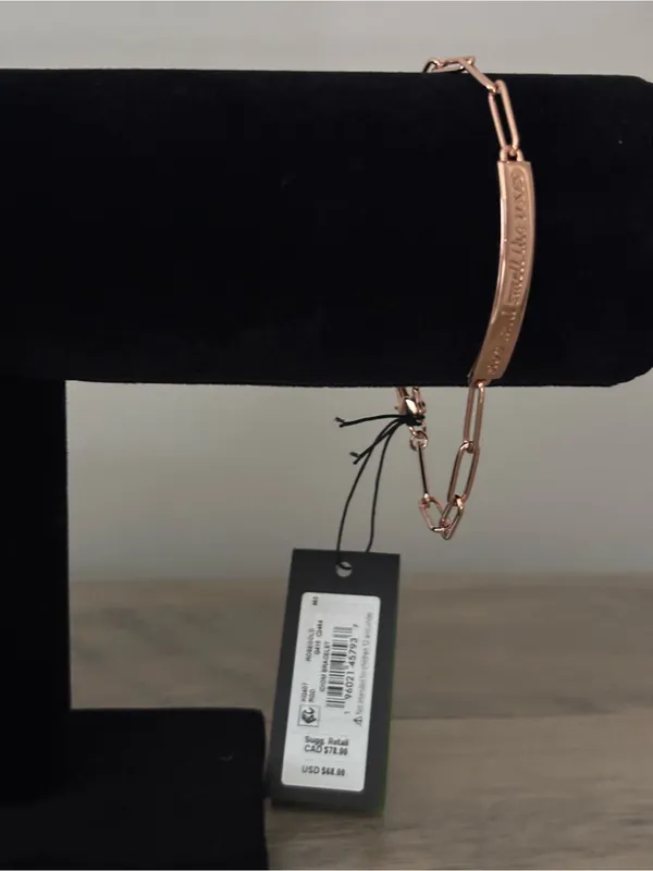 Kate Spade-Stop And Smell Roses ID Bracelet in Rose Gold Tone - Image 2