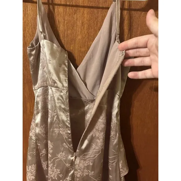 Altar’d State Floral Satin Layered Dress Womens XS - Image 7