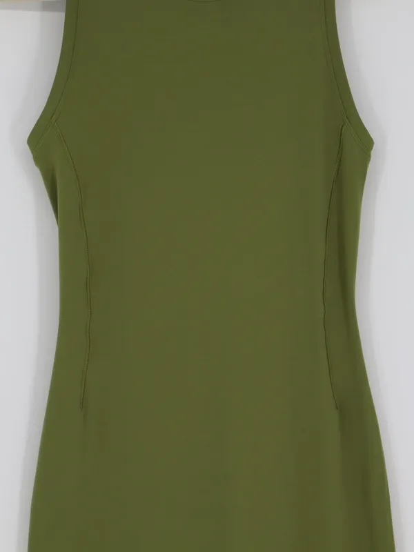 Lululemon All Yours Maxi Tank Dress Women’s XS 2 Green Sleeveless Slit Active - Image 4