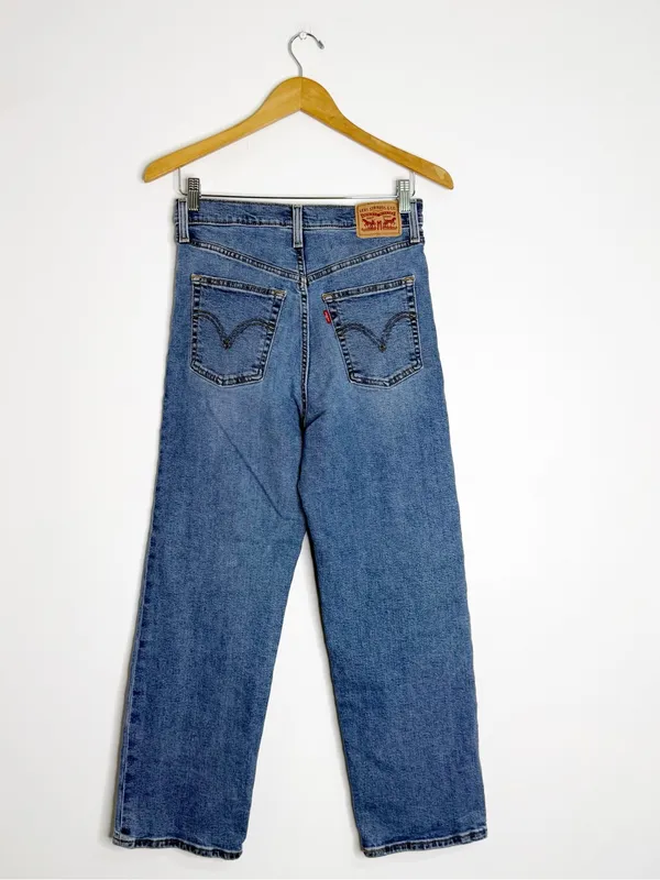 Levi’s Ribcage Straight Jeans Women’s 29 High Rise Medium Wash Denim - Image 2