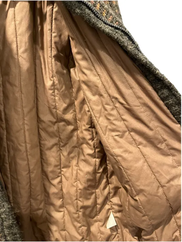 Vtg 80s Outer-Scene Quilted Knit Parka Jacket GrandmaCore Earthy Oversized Large - Image 8