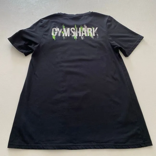 Gymshark Black Oversized Graphic Back T-Shirt Dress Size Medium - Image 2