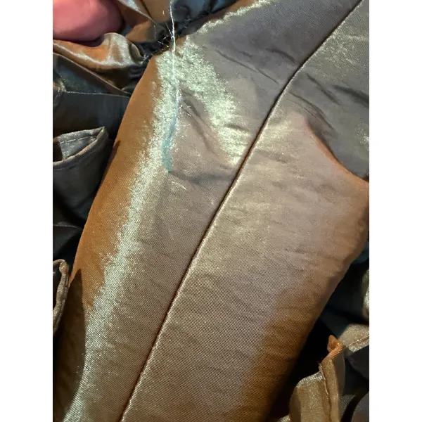 Dalia MacPhee Metallic Irridescent Ruched Strapless Dress 6 Sculpted‎ Ruffle Hem - Image 11