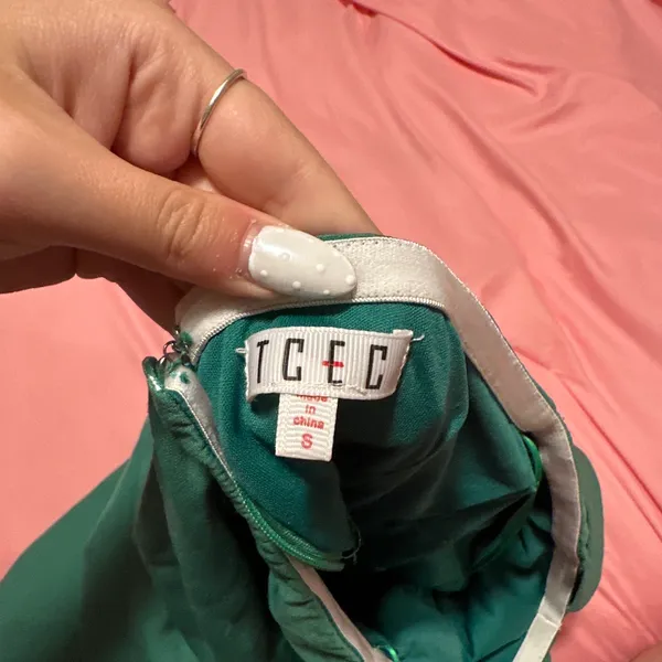 TCEC Emerald Green Mini Bow Dress - Image 3