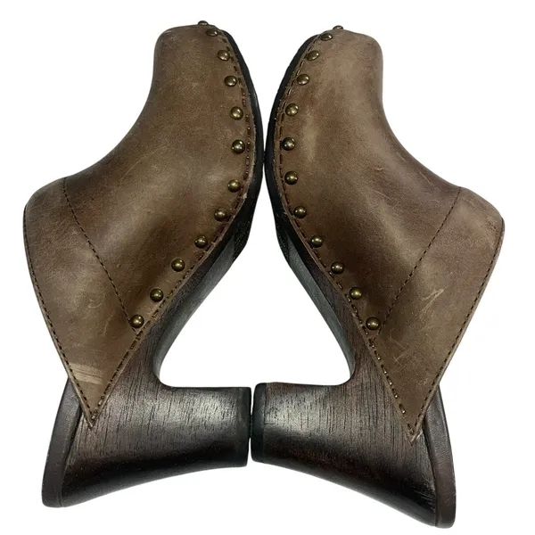Dansko Women’s Rae Distressed Studded Brown Leather Heeled Clog US 38 EU 7.5‎ - Image 4