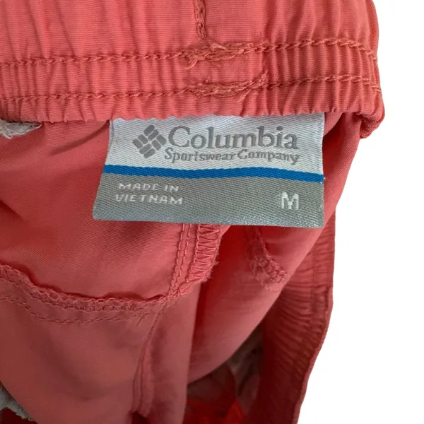 Columbia Pink 100% Nylon Lightweight Elastic Waist Athletic Outdoor Shorts Sz‎ M - Image 5