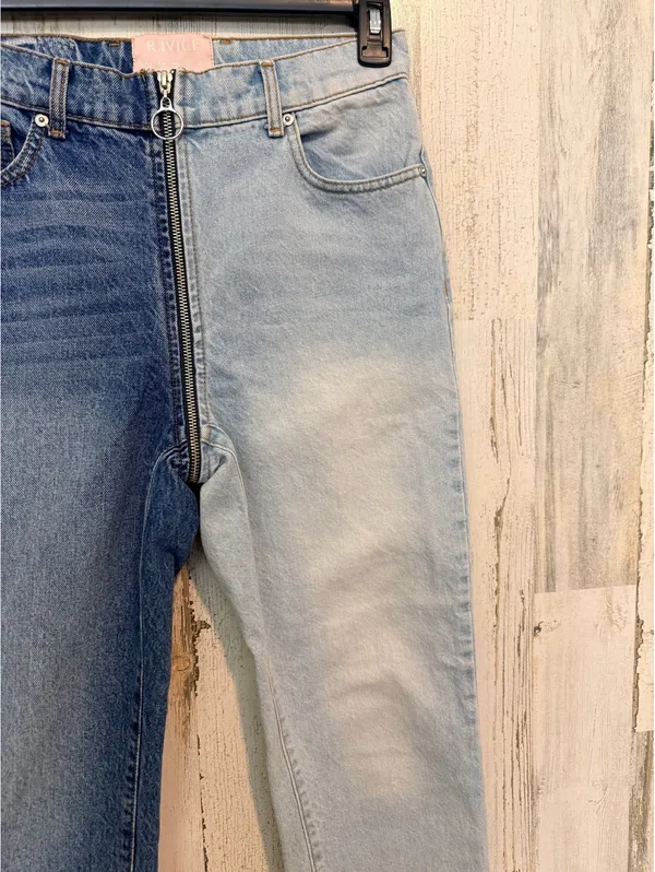 Revice Denim Women’s Size 28 Two-Tone Zip Front Skinny Jeans Y2K - Image 3
