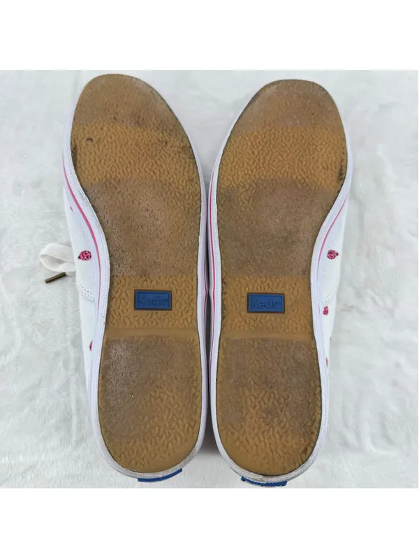 Kate Spade X Keds Ladybug Sneakers White Pink Gold Whimsical Bug Bling Size 8 - Image 11