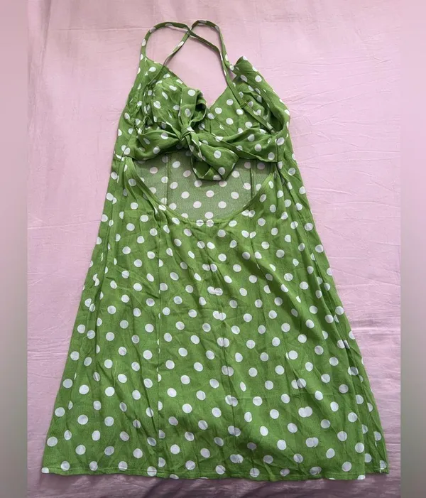 Kimchi Blue green and white Polka Dot Dress - Image 4