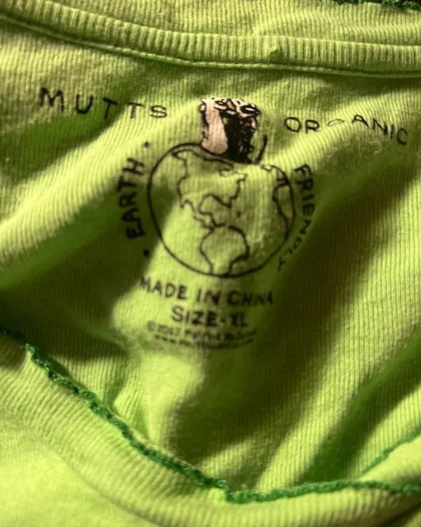 Mutts Organic Tee Green Size XL - Image 3