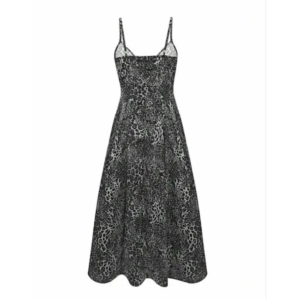 NEW Leopard Lightweight Spaghetti Strap Maxi Sun Dress M - Image 2