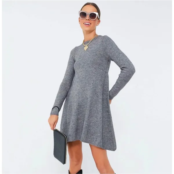 Tuckernuck Pomander Place Maia Wool Blend A-LineKnit Sweater Dress Womens S‎ - Image 2