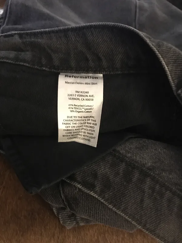Reformation Marcus Denim Mini Skirt Sz 29 - Image 5