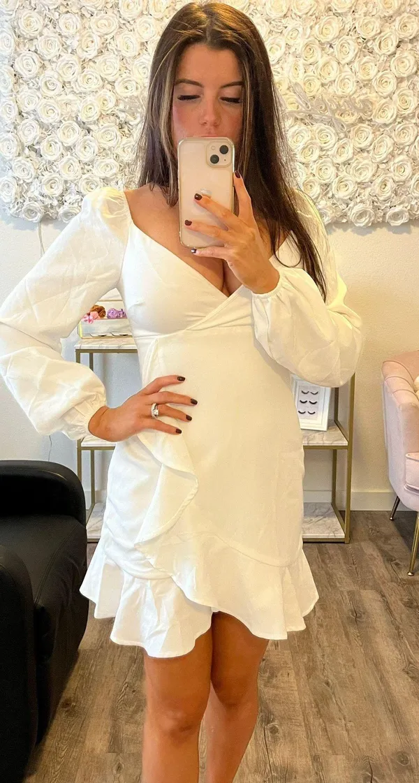 White Mini Dress - Image 4
