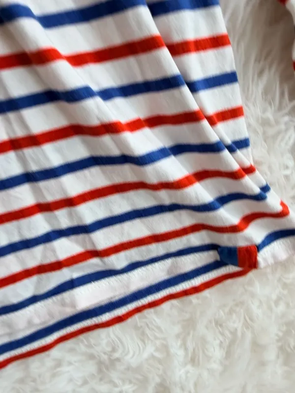 KULE Striped Long Sleeve Cotton T-Shirt - Image 2