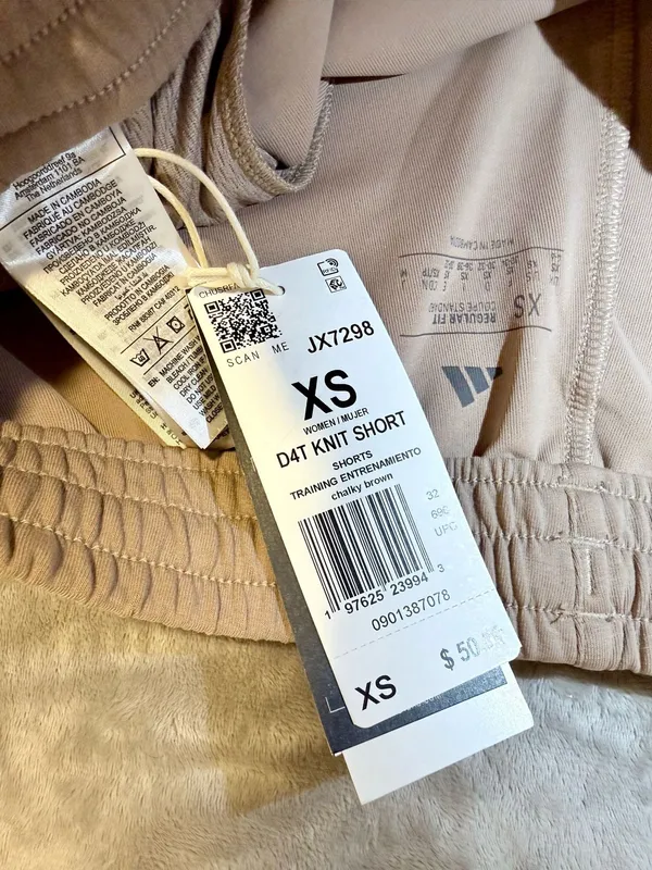 adidas Warm-Up Shirts bBeige Athletic Drawstring Shorts - Image 4