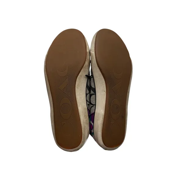 Coach Zoe Poppy Signature High‎ Top Sneakers 7B Black Gray Multi Monogram Y2K - Image 14