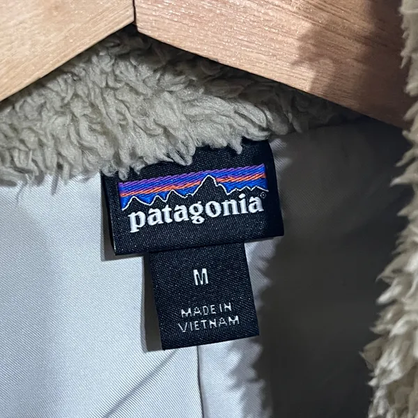 Patagonia Los Gatos Fleece Vest Cozy Outdoor Casual Women Tan Zip‎ Up Medium - Image 2