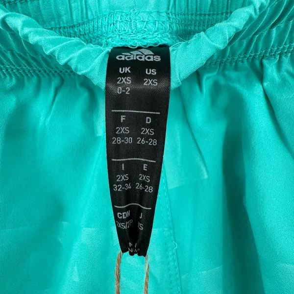 Adidas size 2XS athletic shorts‎ new with tags blue teal green elastic waist - Image 3