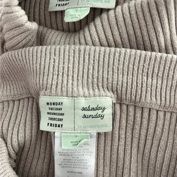 Anthropologie Ribbed Cowl Neck Sweater Set in Dusty Rose - Image 8