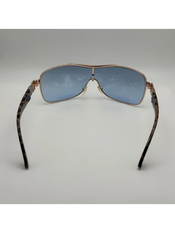 Rocawear Shield Sunglasses Blue Lenses Tortoise Arms - Image 7