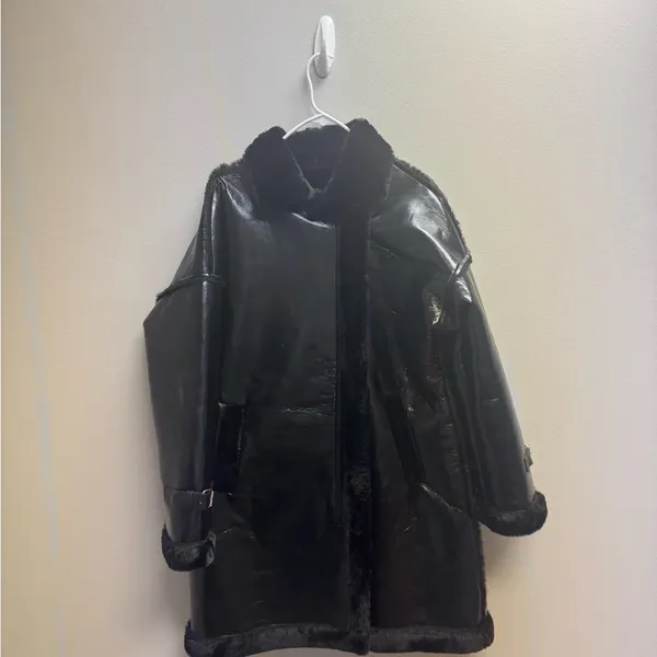 Nasty Gal Women's Black Faux Fur Coat - Image 2
