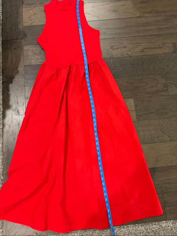 New With Tags A New Day Red Mock Neck Sleeveless Maxi Dress Sz S - Image 8