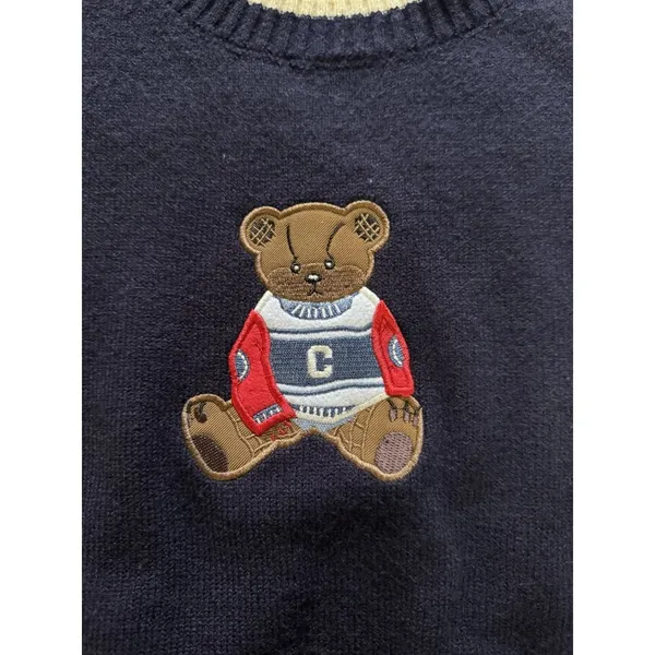 Cider Women Size‎ Medium Embroidered Teddy Bear Sweater Long Sleeve Knit Preppy - Image 6