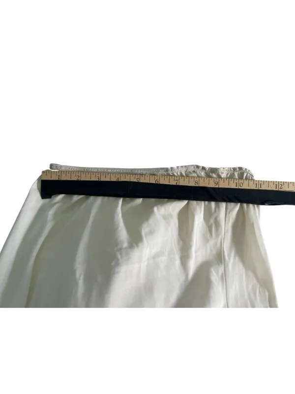 Vintage White Tiered Lace Skirt With Elastic Waist Tulle Layers And Flowy Design - Image 7
