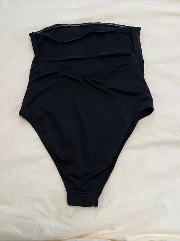 H&M Strapless Black One-Piece Swimsuit - Classic Bandeau Swim - Image 2