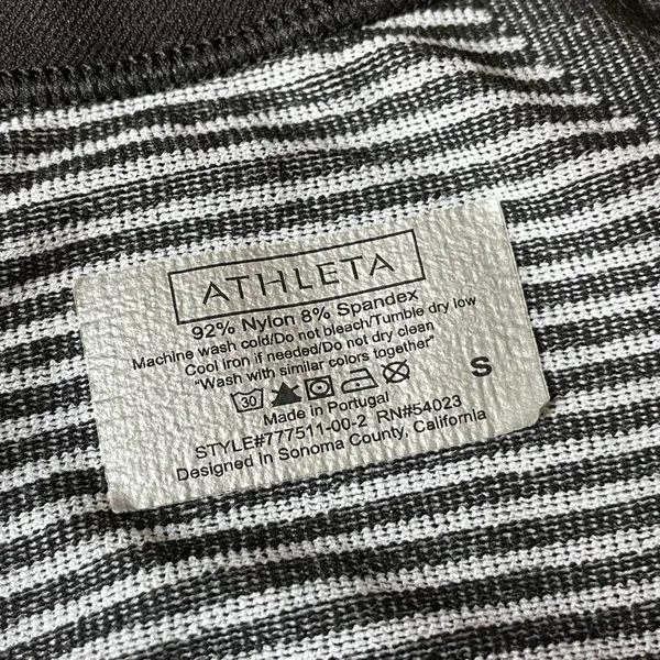 Athleta Tank Top Women S Black White Geometric Mesh Athletic Sleeveless Stretch - Image 6