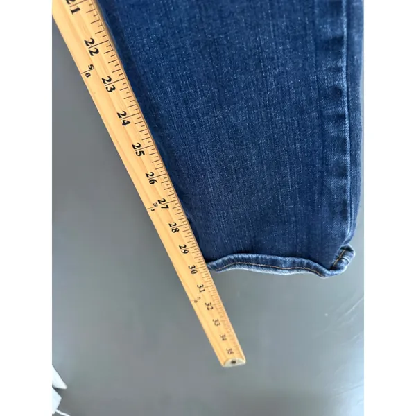 Abercrombie & Fitch Women 10R Dark Wash Bootcut Jeans W30 L33 Mid Rise Stretch - Image 8