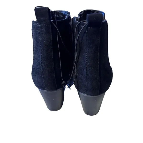 Dolce Vita Women's Black Collyns Short Bootie Suede Leather Stack Heel Size 7.5 - Image 4