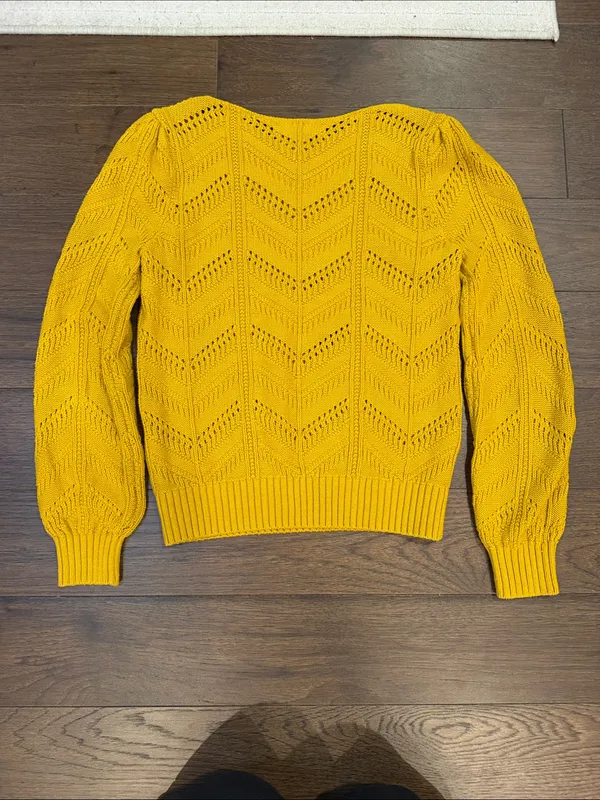 LOFT Women's Mustard Yellow Knit Sweater Size Small - C19-107 - Image 6